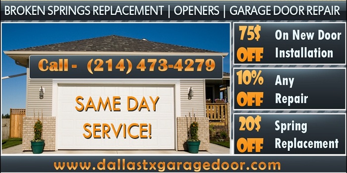 24/7 Hour services of Garage door Repair with exclusive offers | Dallas, 75244 TX ($25.95)