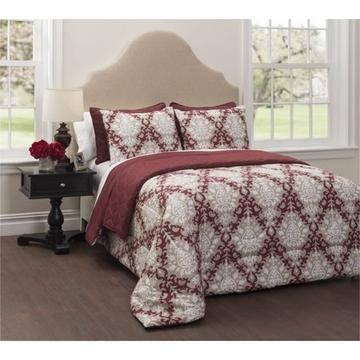 CASA Regency 6-Piece Bedding Comforter Set with Bonus Quilt, Queen