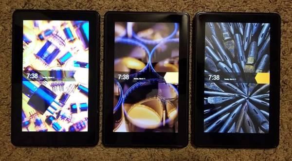 Lot of 3-Amazon Kindle Fire 7-inch Tablets *8GB *Wi-Fi