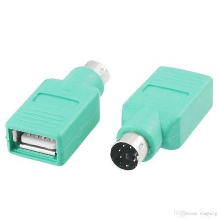 PS2 PS/2 Male To USB Female Mouse / Keyboard Passive Adapter