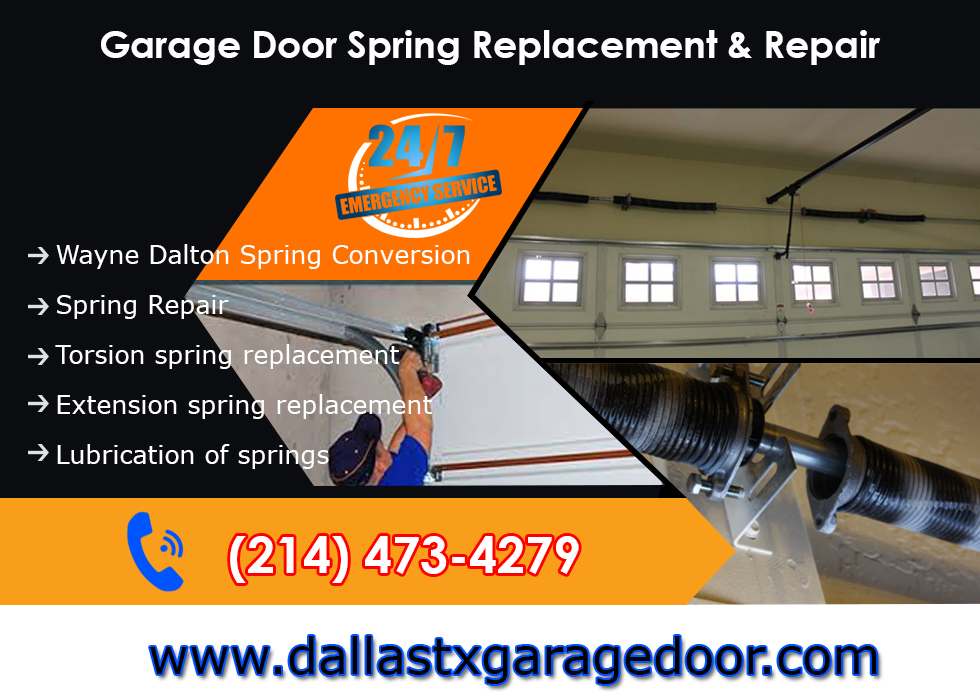 Garage Door Spring Repair & Replacement Services Dallas | 75244| TX