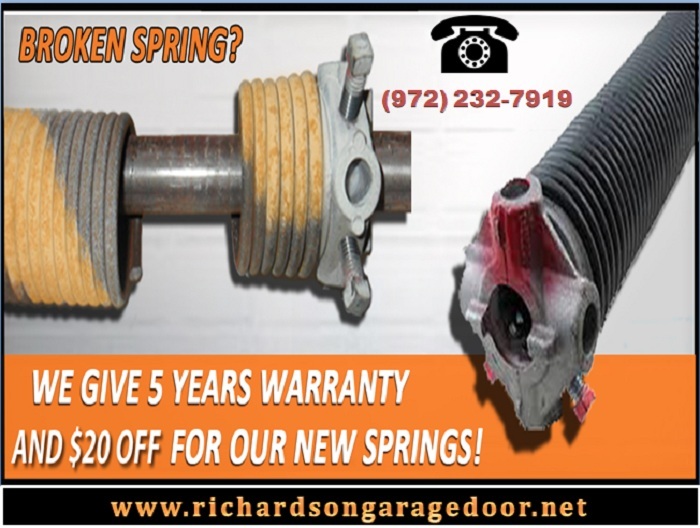 Expert Garage Door Spring Repair ($25.95) 75081, TX – Call 972-232-7919