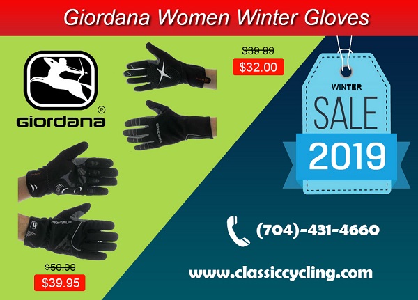 Women Apparel - Giordana Winter Gloves by Classic Cycling | Call 704-431-4660