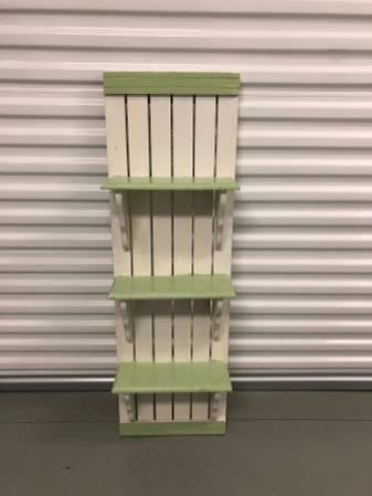 Solid Wood 3 Shelf Wall Shelving Unit - Good Condition