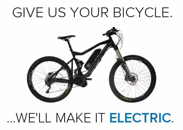 GIVE US YOUR BICYCLE.  WE'LL MAKE IT ELECTRIC. (36V Mid-Drive Motor)