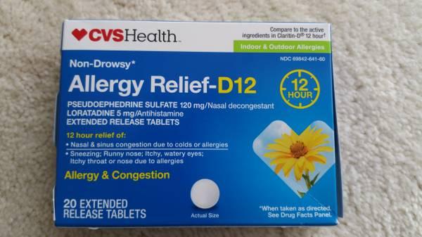 Claritan D 12 hour Allergy relief non-drowsy, 20 tablets, sealed box s