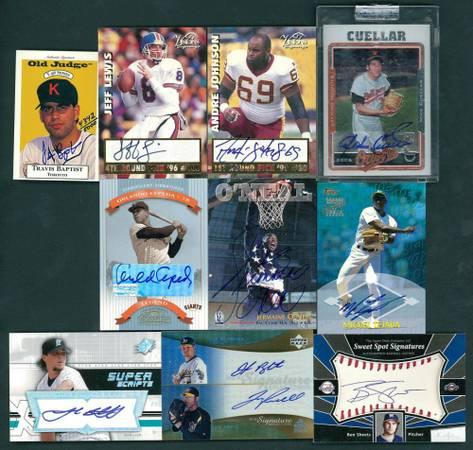 Buying Paying Cash for Game Used Relic Patch Auto Autograph Cards!!!