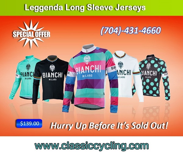 Exclusive Offer on Bianchi Milano Men Jersey by Classic Cycling - Winter Clearance