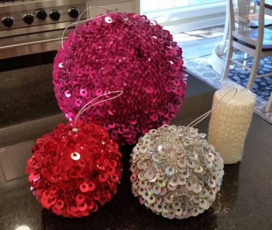 Sequin Hanging Balls -Large-(3 available) - from Pier 1 Imports