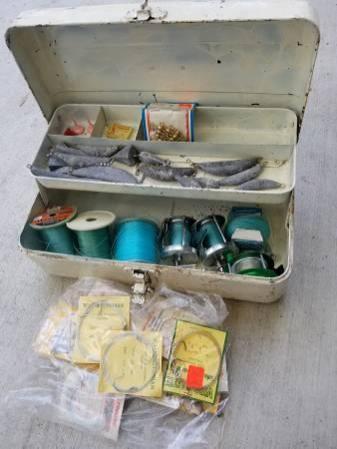 Fishing Supplies with Metal Case