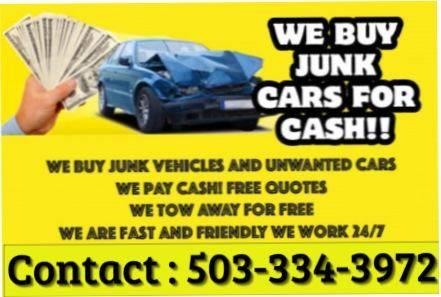 JUNK CAR BUYER  WANT MONEY FAST? WE PAY CASH FOR JUNK CARS!