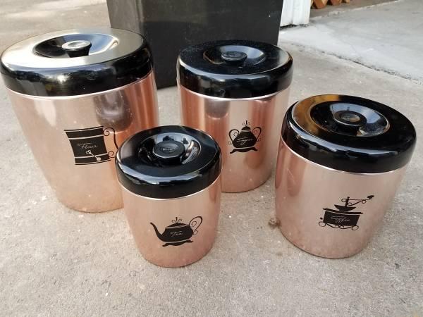 Vintage West Bend Copper Nesting Kitchen Containers