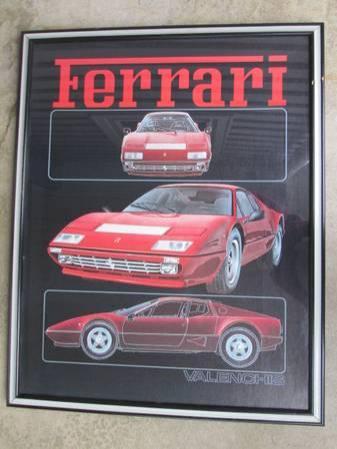 1984 Ferrari Valenchis Lithograph Framed Arthur Kaplan