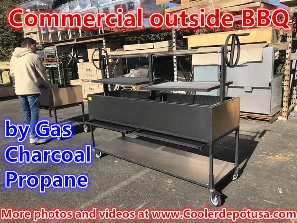 Gas Broiler Grill Commercial BBQ Propane Meadow Creek Flat Top Grill