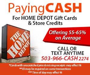 BUYING HOME DEPOT STORE CREDITS & GIFT CARDS