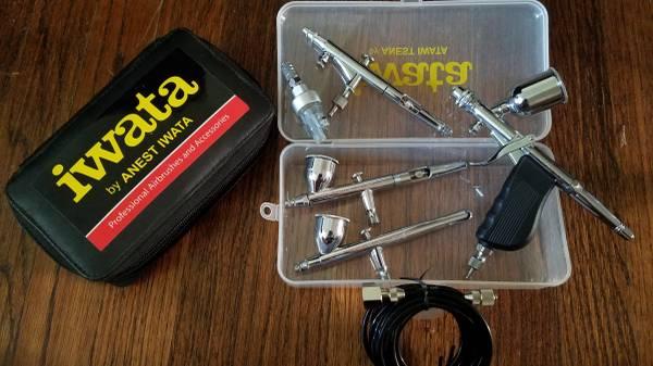 IWATA Project Set 4 Airbrushes / 1 Compressor / Supplies / Accessories
