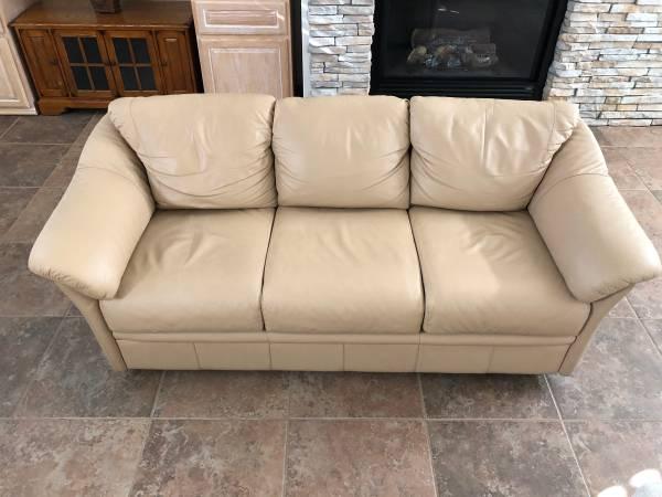 FS: Leather sofa set by Omnia Leather  - made in USA - gently used