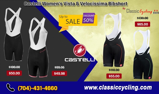 Up to 50% Discount on Castelli Women’s Cycling Summer Bib Shorts at Classiccycling.com