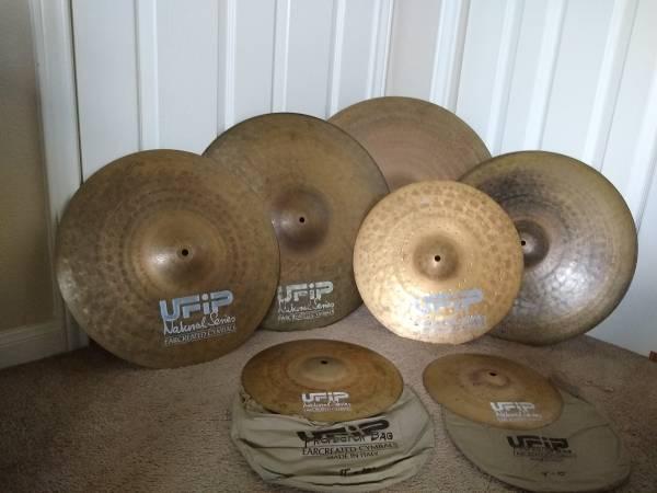 Very Rare UFIP Natural Cymbal Set