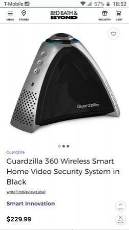 Guardzilla HD 360 live video security camera NEW