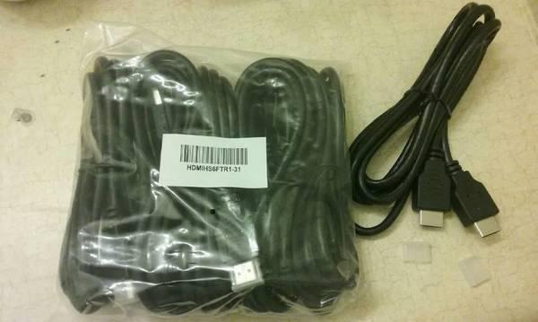 HDMI CABLES 6 FEET BRAND NEW LOT OF 5