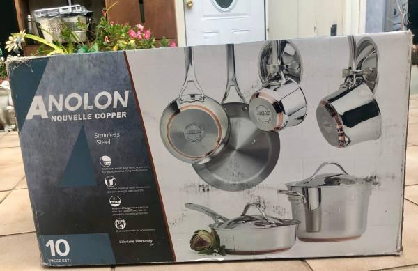 New Anolon Nouvelle Copper/Stainless Steel Cookware