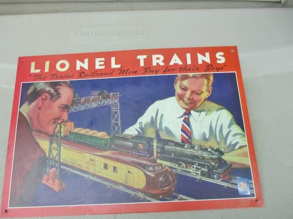 Lionel Trains catalog Cover Antique tin sign (16