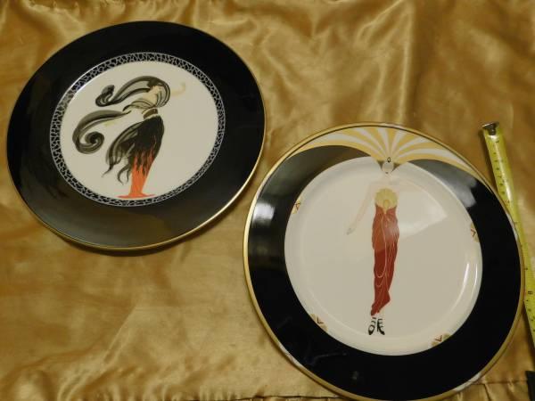 Two Franklin Mint Erte Charger Plates!