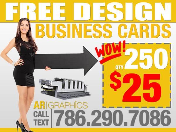 250 BUSINESS CARDS | Print & Design | 1 Low Price $25