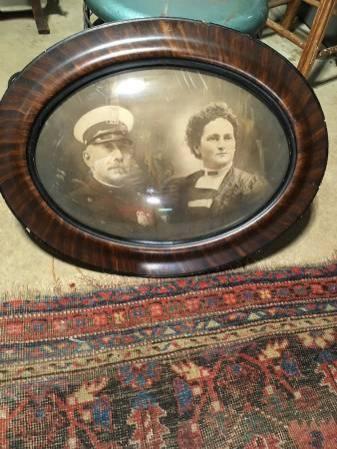 Original early 1900s large photo police officer and wife