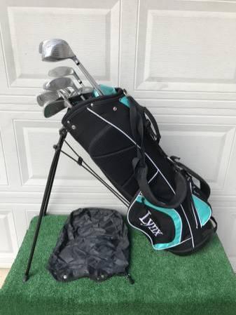 New Left Handed Womanâs Lynx Chrystal Cat 11 Club Golf Set