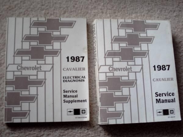 1987 CHEVROLET SERVICE MANUALS FOR 1987 CAVALIER LIKE  NEW.. SELL PAIR