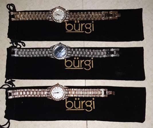 BURGI Diamond Watches NEW-$30-EACH
