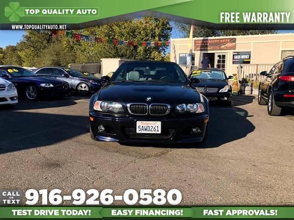 2003 BMW *M* *Models* *M3* *M 3* *M-3* Convertible for only $13,995 or $288 per