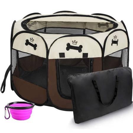 Pet Playpen Tent Kennel and Carrying Case Collapsible Travel Bowl