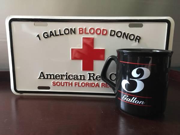 Brand New, Never Used Blood Donor (ONE GALLON) License Plate