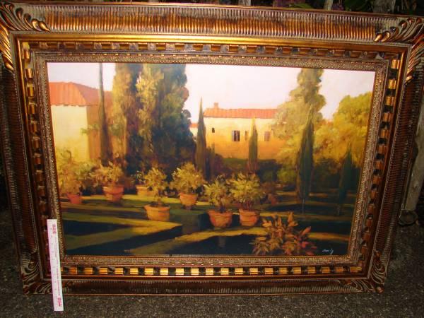 Large Picture Verona Garden Beautiful Frame Art for Home or Staging