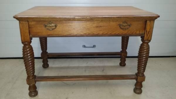 Antique Oak Table with twist Legs