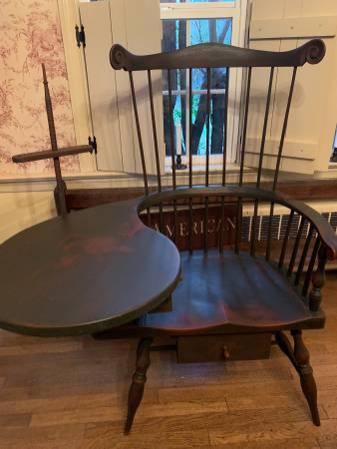 Antique Windsor writing chair