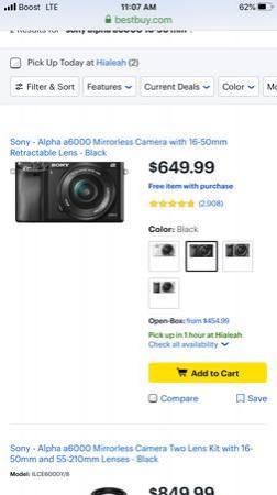 Sony alpha a6000 mirror less camera with 16-50mm lens