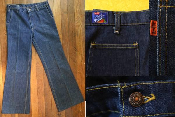 Vintage Levi's Fresh Produce Bell Bottom Jeans Orange Tag Tab Pants