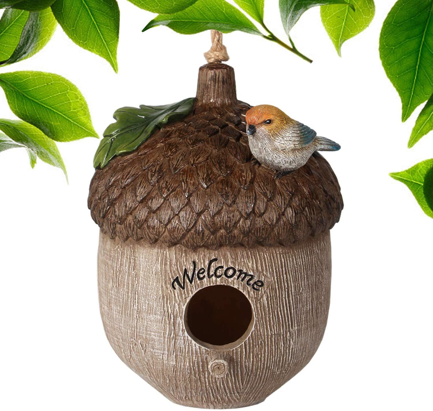 BIRD HOUSE FOR OUTSIDE, RESTING PLACE FOR BIRDS, HANGING NATURAL BIRD NEST